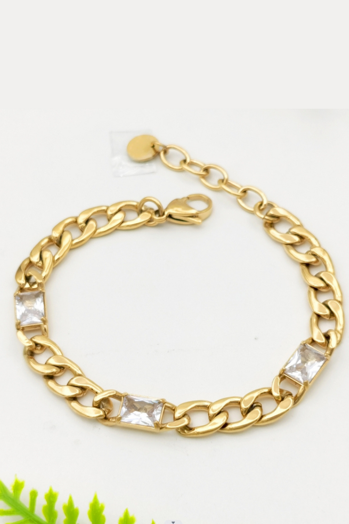 Gold Block Bracelet