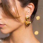 Load image into Gallery viewer, DUAL HEART EARRING
