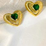 Load image into Gallery viewer, HEART &amp; STUD EARRING
