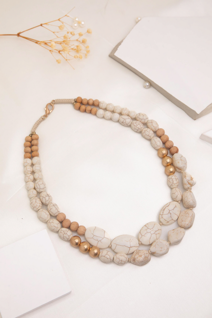 White Stone Necklace