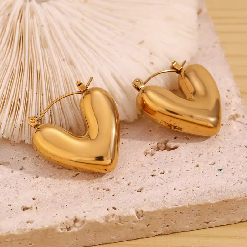 Golden Heartbeat Hoops