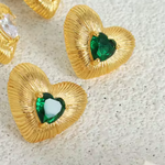 Load image into Gallery viewer, HEART &amp; STUD EARRING
