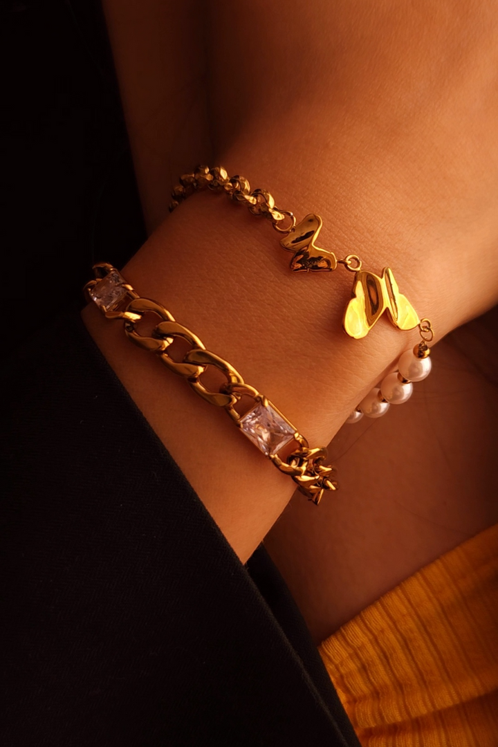 Gold Block Bracelet